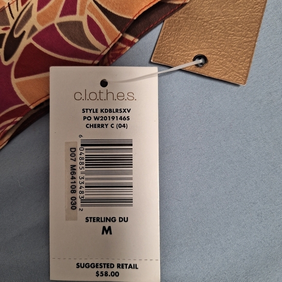 C.L.O.T.H.E.S. silk long sleeve top in a  women's medium.  NWT - Picture 3 of 7